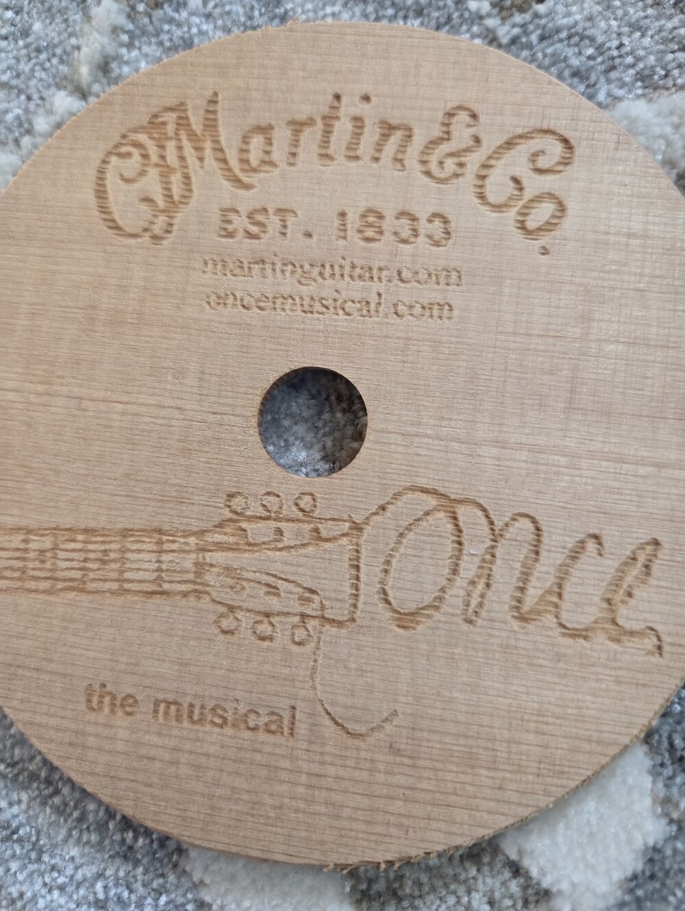 Once the Musical Cast Gift, Martin Guitar Cutout